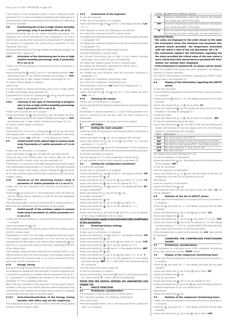 EVCO EVF205N9 User Manual | Page 2 / 8