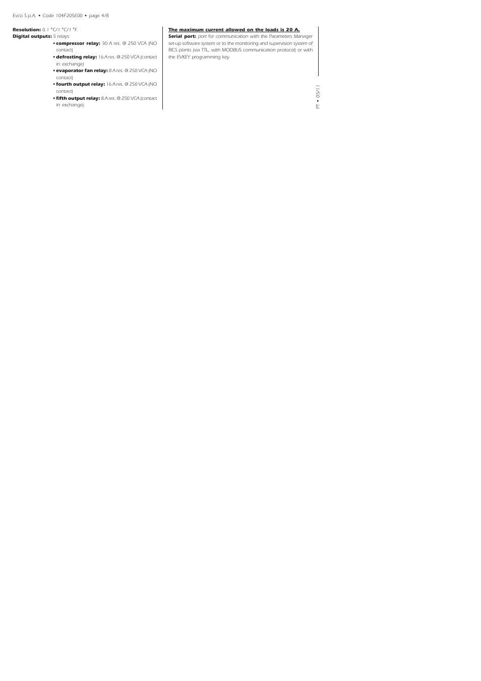 EVCO EVF205N9 User Manual | Page 4 / 8