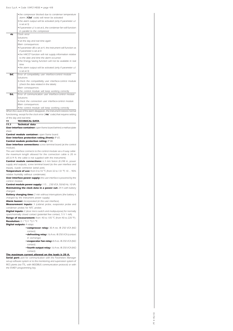 EVCO EVF214N9 User Manual | Page 4 / 8