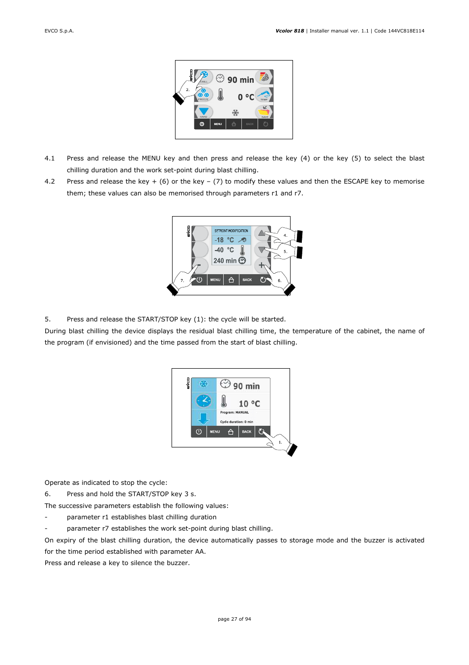 EVCO EVCSR818P9EF User Manual | Page 27 / 94