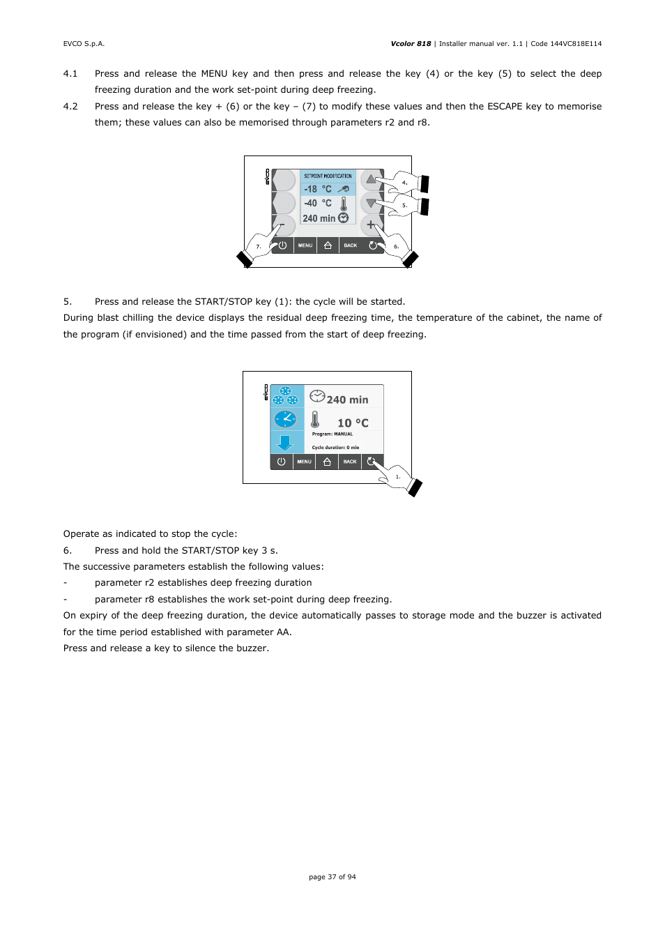 EVCO EVCSR818P9EF User Manual | Page 37 / 94