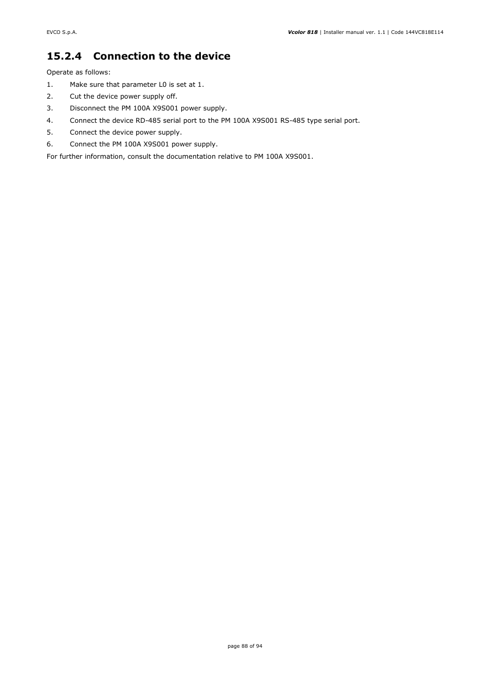 4 connection to the device | EVCO EVCSR818P9EF User Manual | Page 88 / 94
