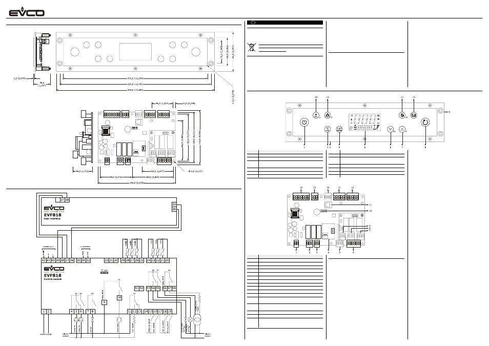 EVCO EVF818P9 User Manual | 2 pages