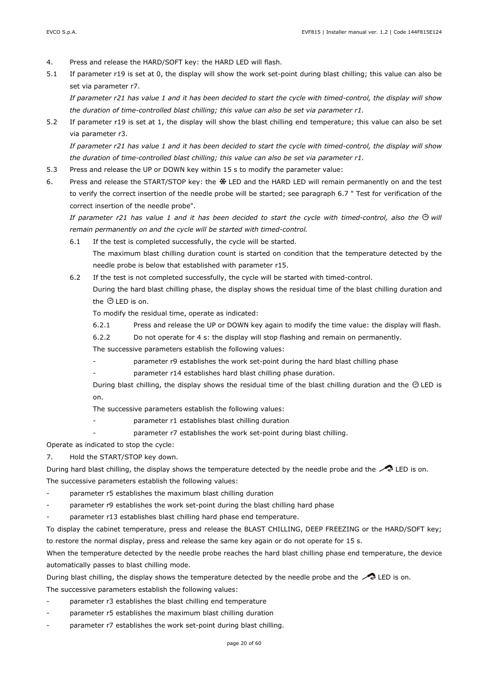 EVCO EVF815P9 User Manual | Page 20 / 60