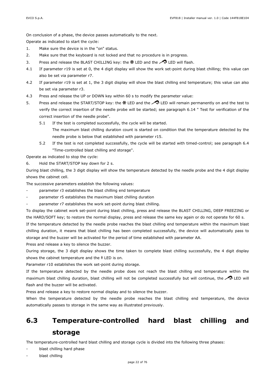 EVCO EVF818P9 User Manual | Page 22 / 76