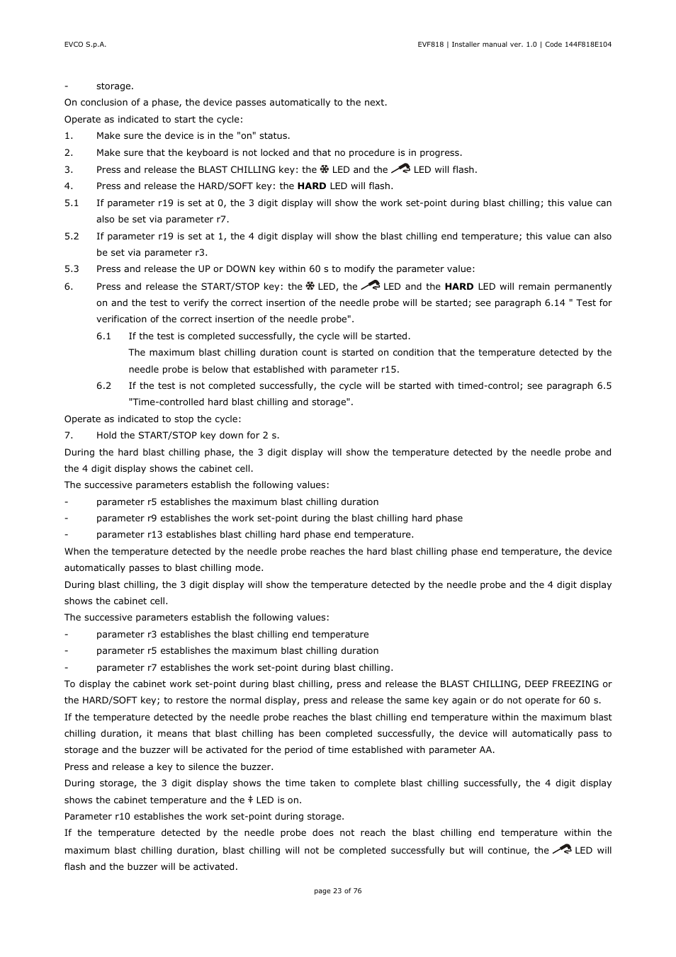 EVCO EVF818P9 User Manual | Page 23 / 76