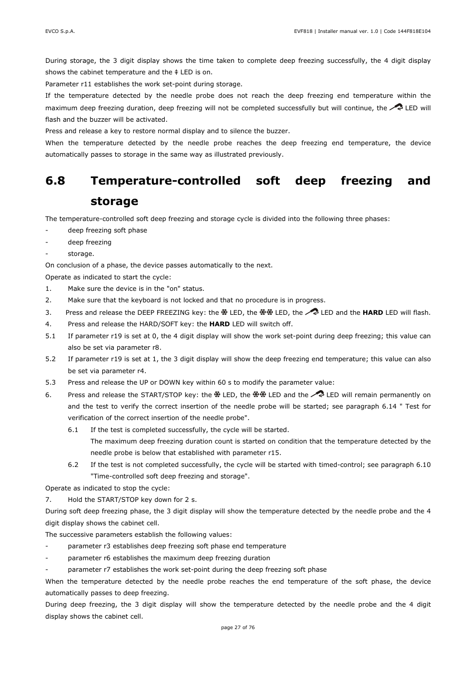 EVCO EVF818P9 User Manual | Page 27 / 76