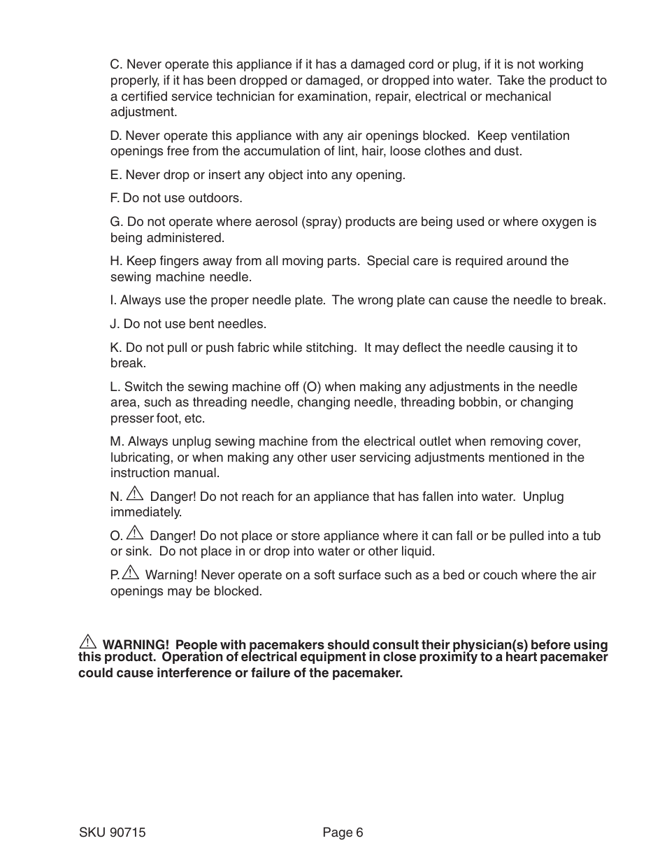 Chicago Electric 90715 User Manual | Page 6 / 42