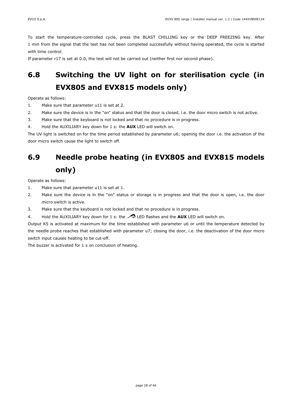 EVCO EVXV815P7 Installer manual User Manual | Page 28 / 66