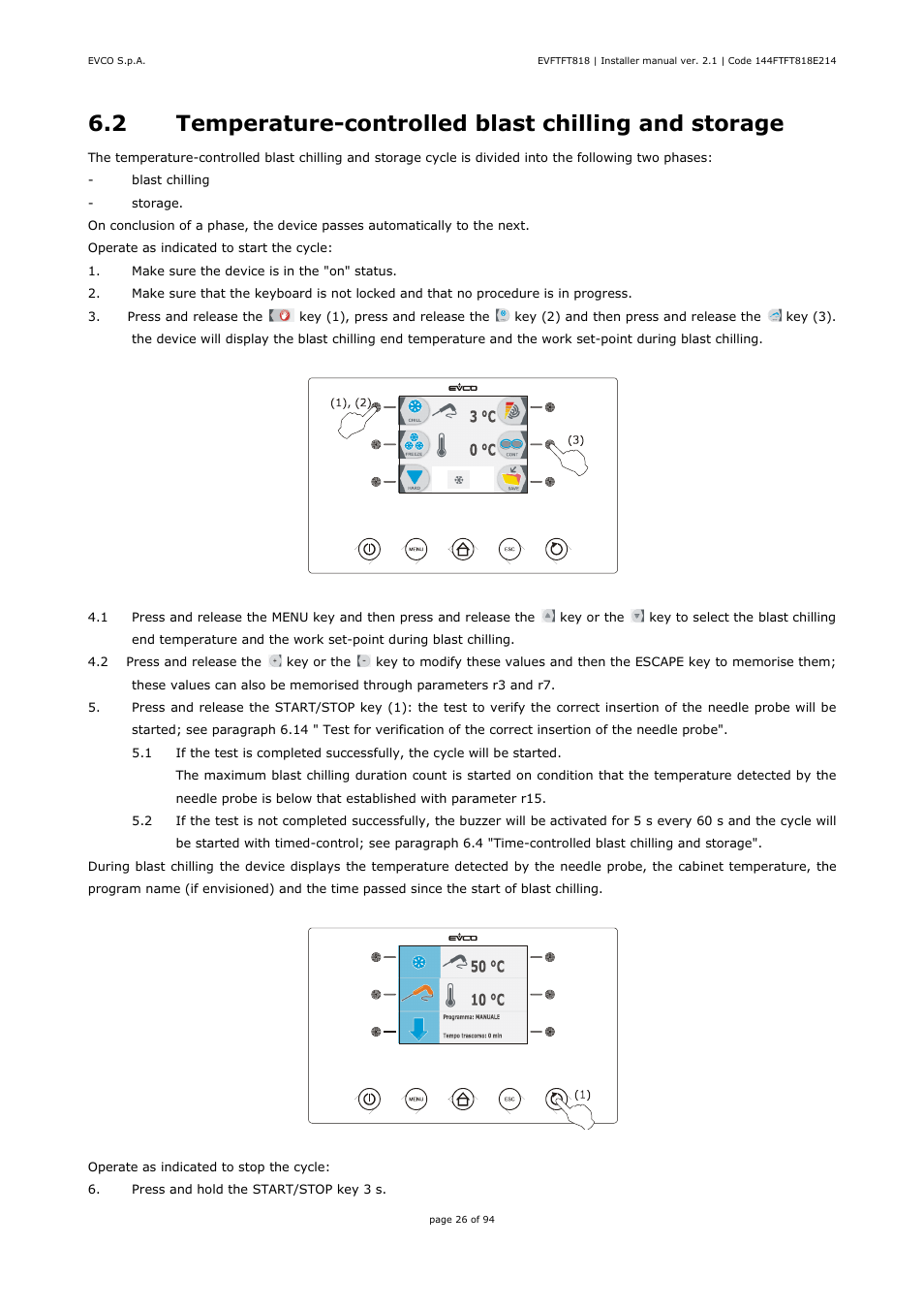 EVCO EVFTFT818P7U Installer manual User Manual | Page 26 / 94