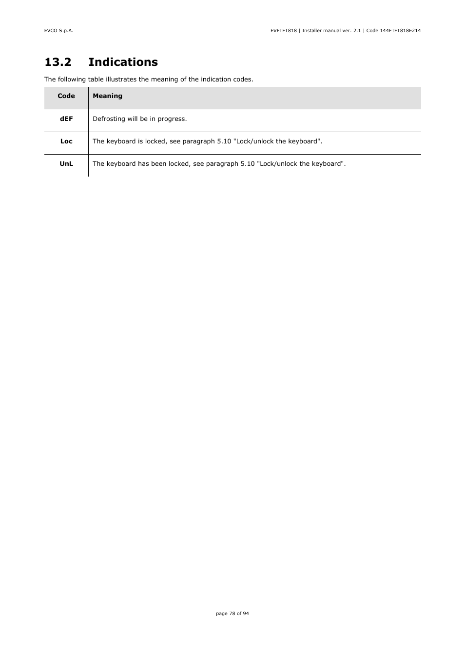 2 indications | EVCO EVFTFT818P7U Installer manual User Manual | Page 78 / 94