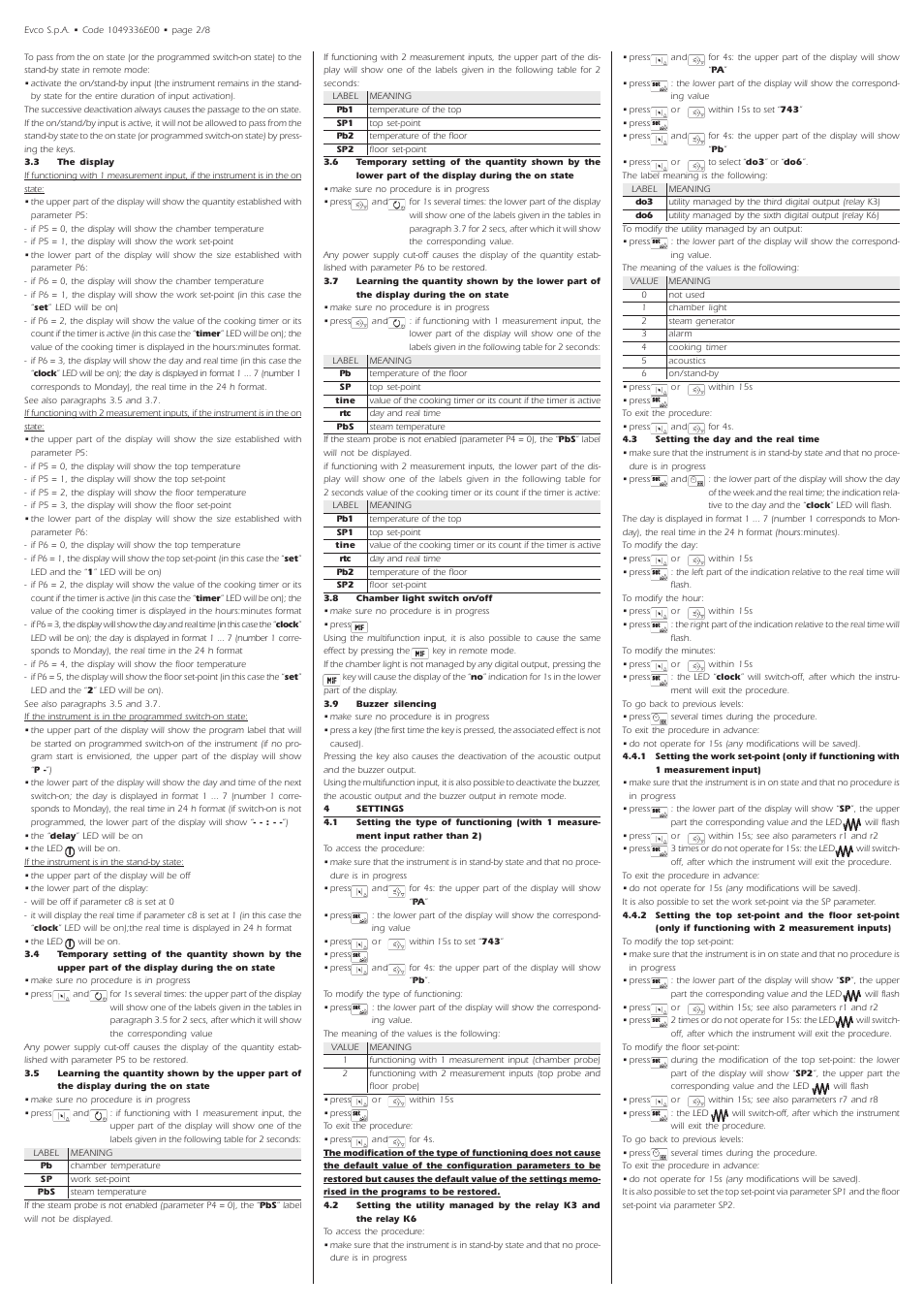 EVCO EV9336J9 User Manual | Page 2 / 8