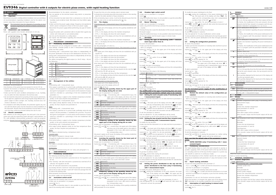 EVCO EV9346J9 User Manual | 2 pages