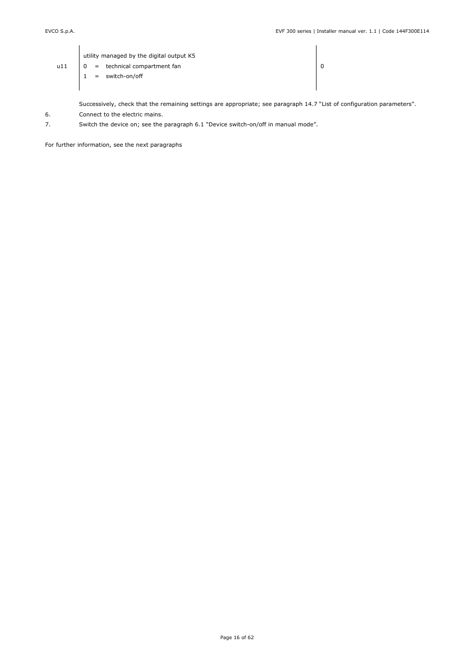 EVCO EVF328J9 User Manual | Page 16 / 62