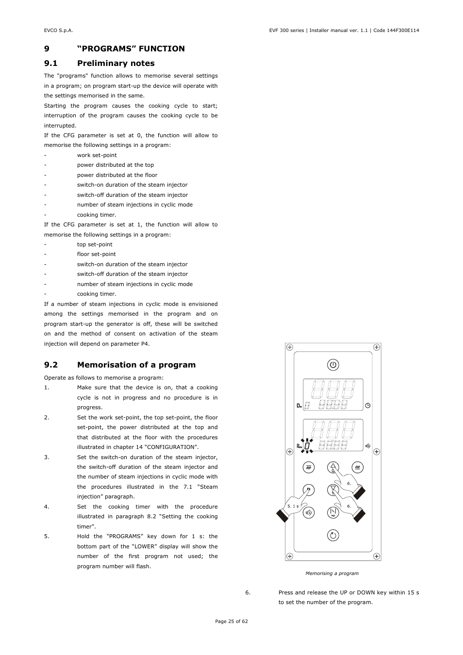 EVCO EVF328J9 User Manual | Page 25 / 62