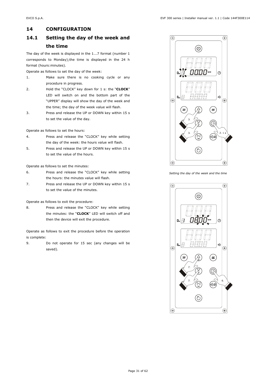 EVCO EVF328J9 User Manual | Page 31 / 62