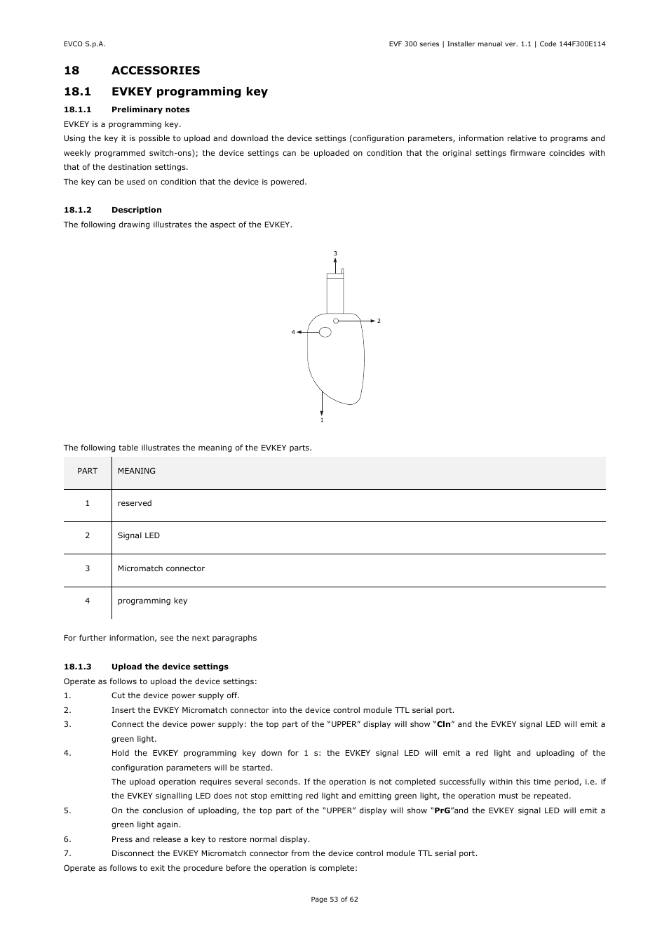 EVCO EVF328J9 User Manual | Page 53 / 62