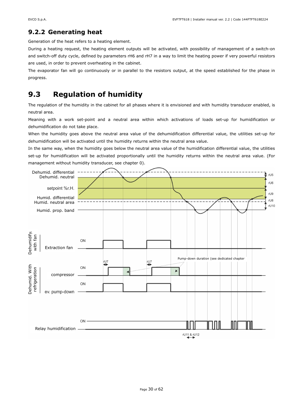 3 regulation of humidity, 2 generating heat | EVCO EVFTFT618N7U User Manual | Page 30 / 62