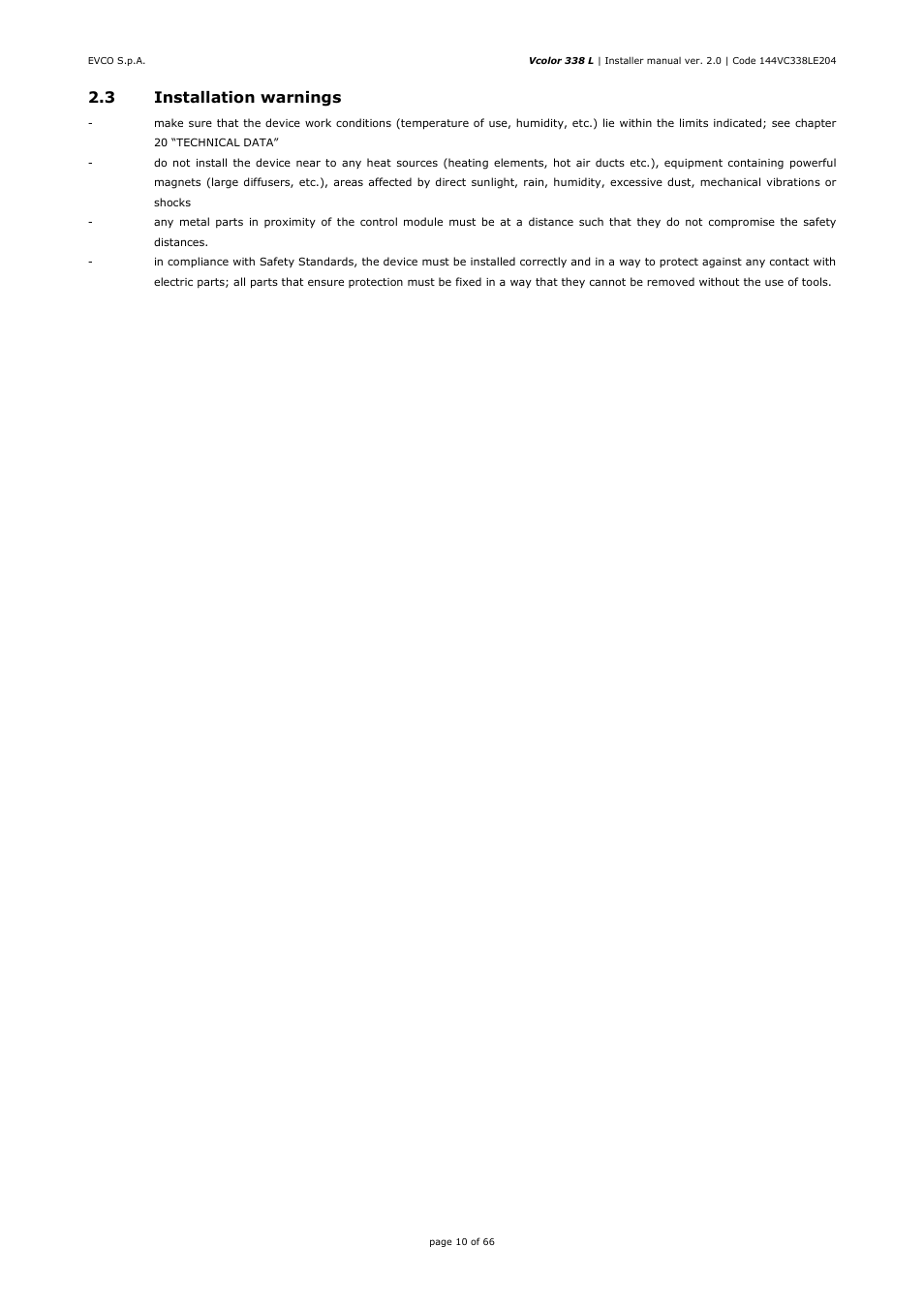 EVCO EVCLC33DJ2 User Manual | Page 10 / 66