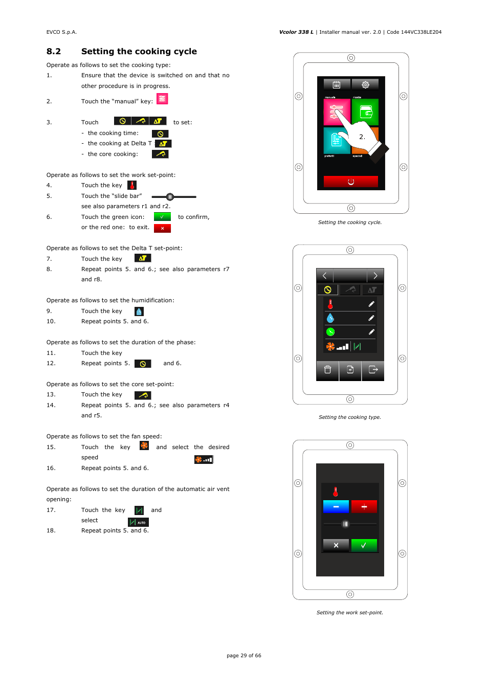 2 setting the cooking cycle | EVCO EVCLC33DJ2 User Manual | Page 29 / 66