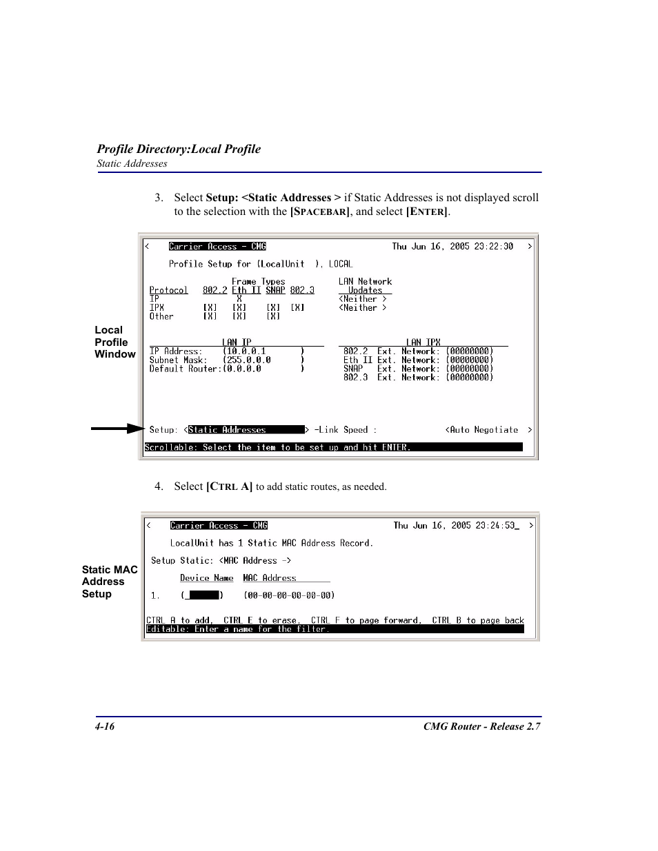 Carrier Access CMG Router User Manual | Page 102 / 296