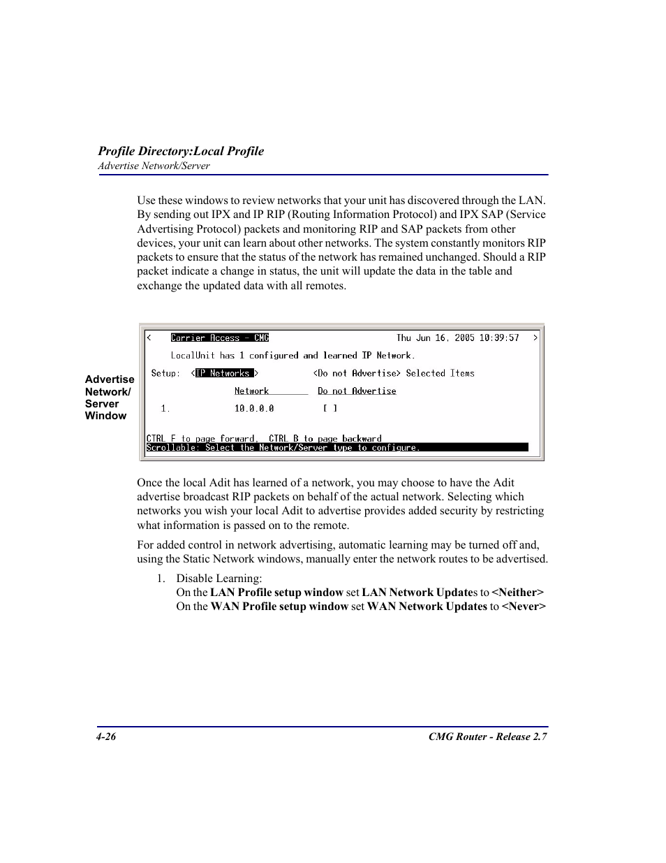 Carrier Access CMG Router User Manual | Page 112 / 296