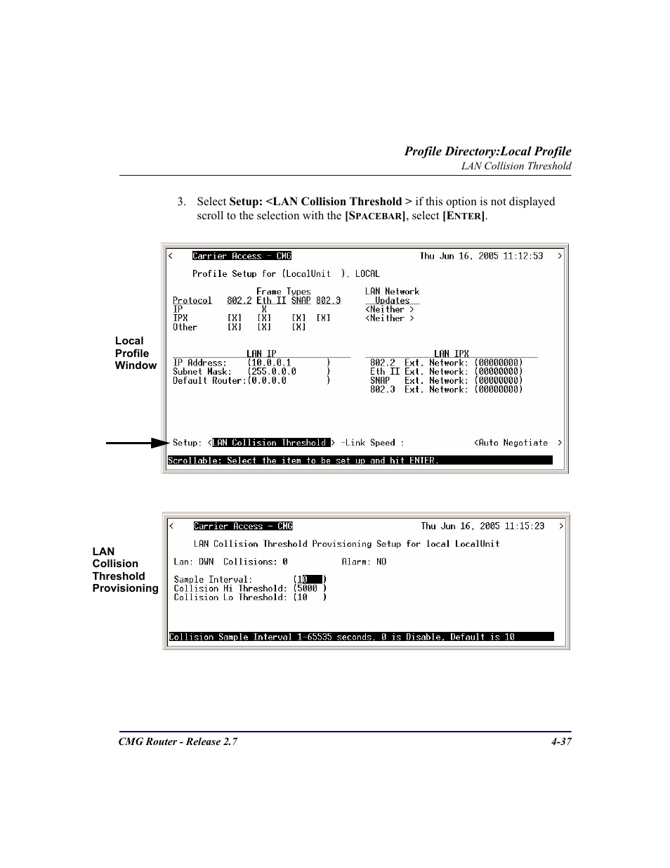 Carrier Access CMG Router User Manual | Page 123 / 296