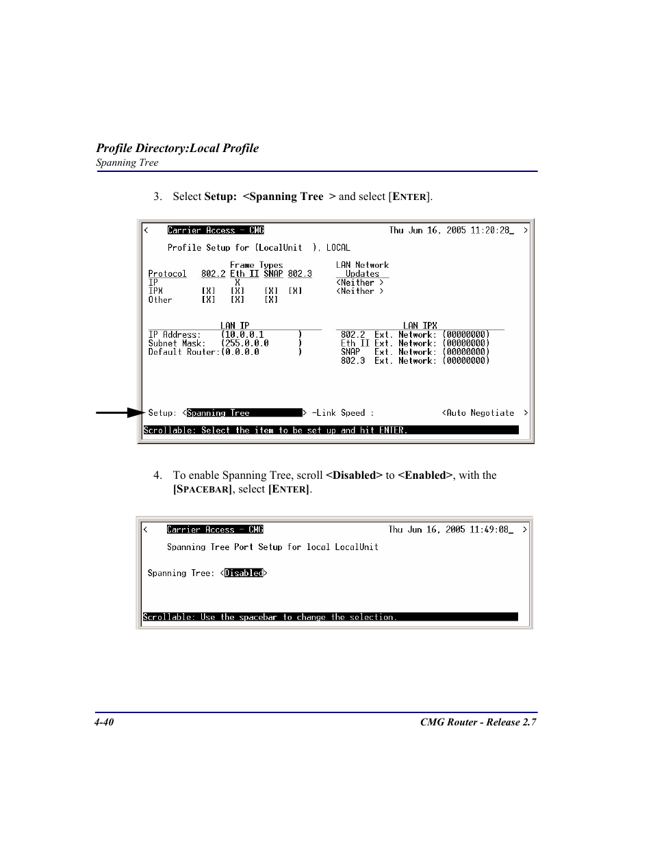 Carrier Access CMG Router User Manual | Page 126 / 296