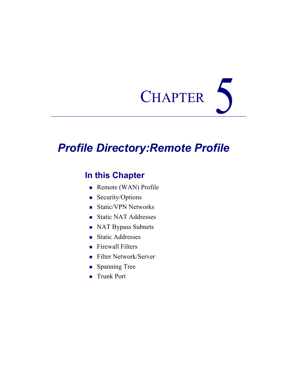 5–profile directory:remote profile, Profile directory:remote profile | Carrier Access CMG Router User Manual | Page 133 / 296