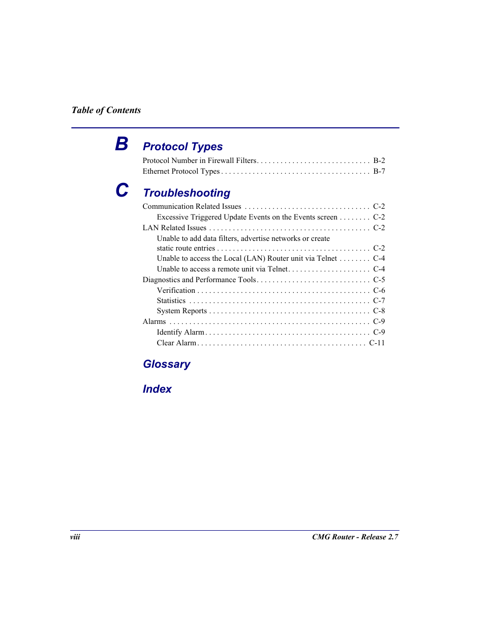 Carrier Access CMG Router User Manual | Page 14 / 296