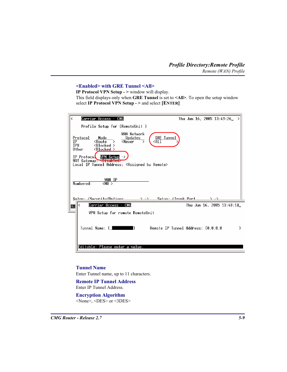 Carrier Access CMG Router User Manual | Page 141 / 296