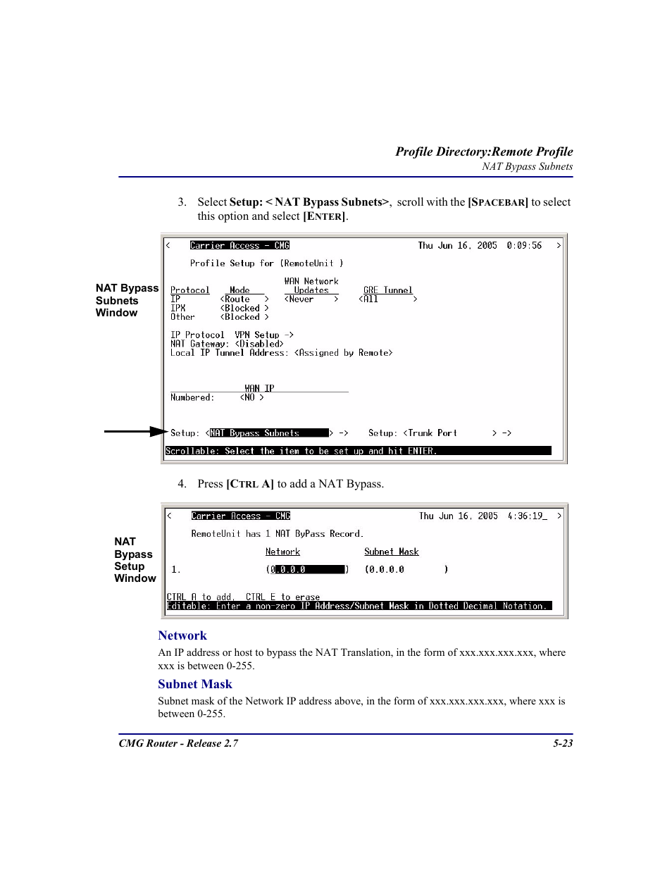 Carrier Access CMG Router User Manual | Page 155 / 296