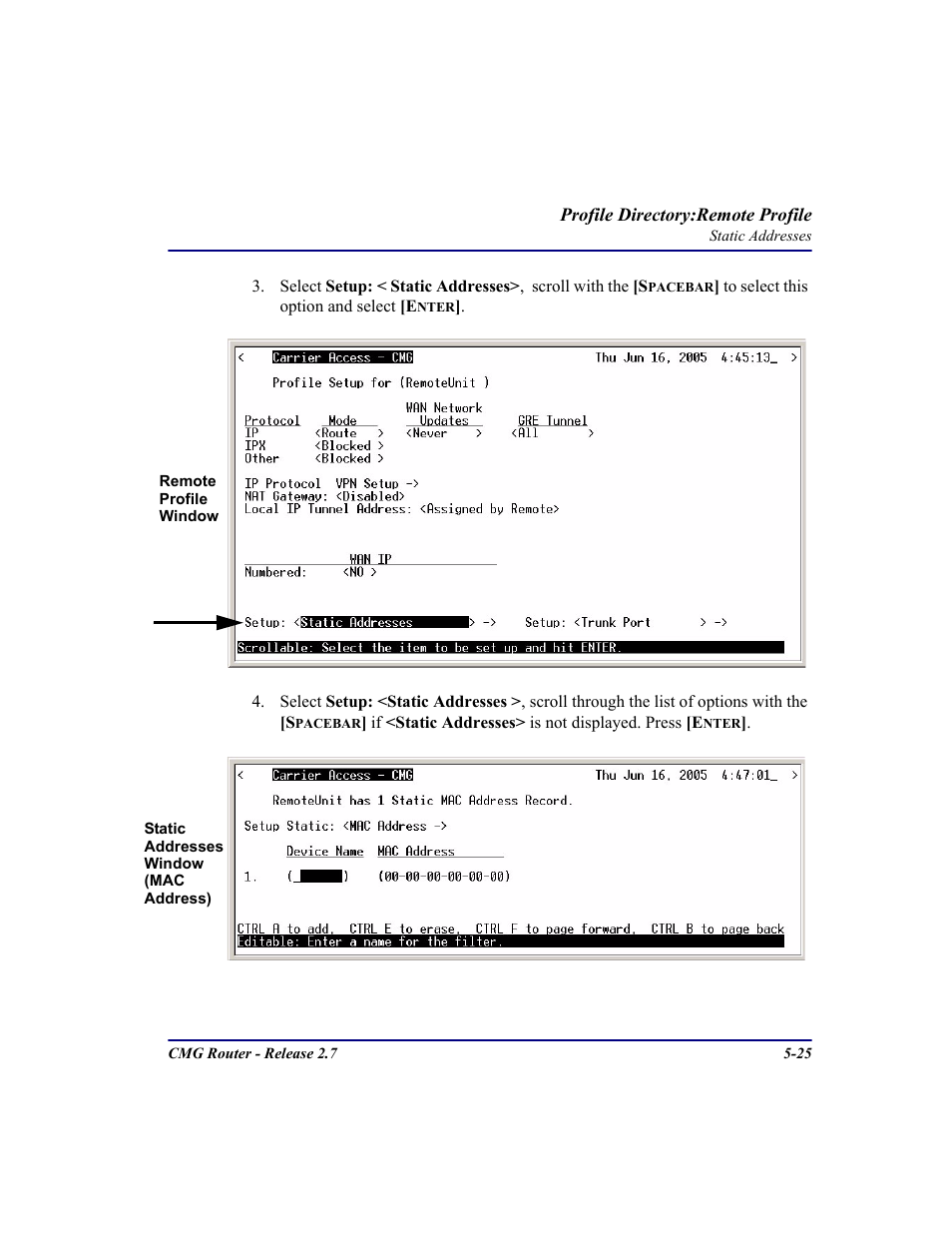 Carrier Access CMG Router User Manual | Page 157 / 296