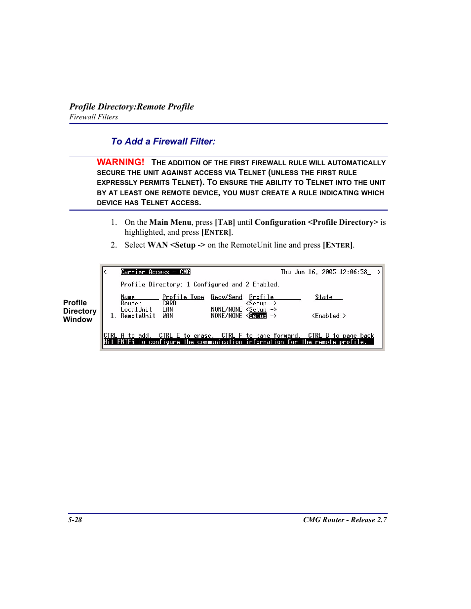 Carrier Access CMG Router User Manual | Page 160 / 296