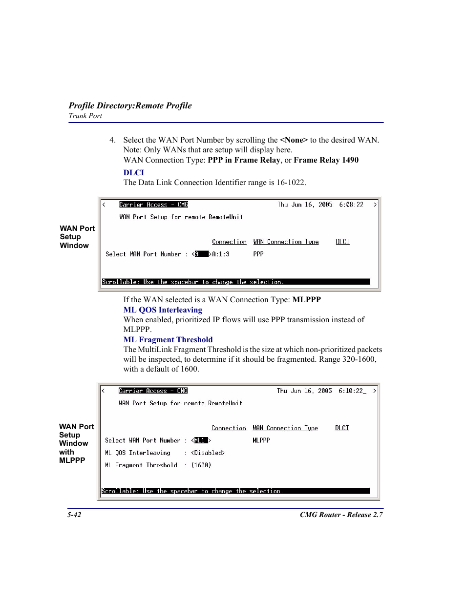 Carrier Access CMG Router User Manual | Page 174 / 296