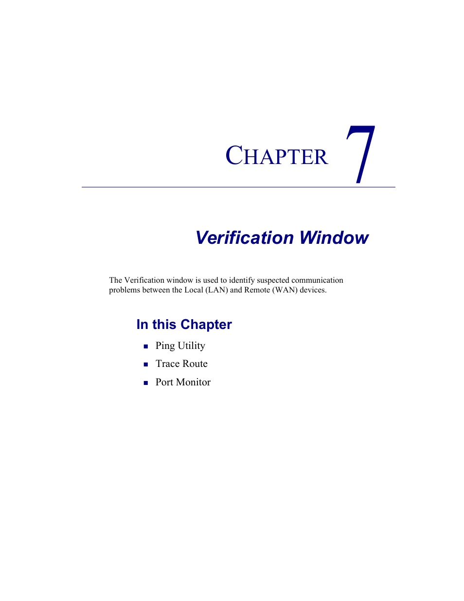 7–verification window, Verification window | Carrier Access CMG Router User Manual | Page 187 / 296