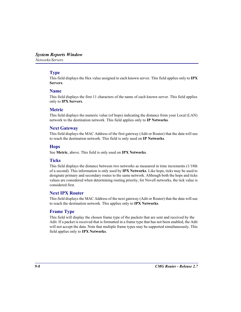 Carrier Access CMG Router User Manual | Page 218 / 296