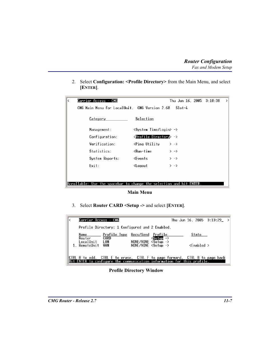 Carrier Access CMG Router User Manual | Page 233 / 296