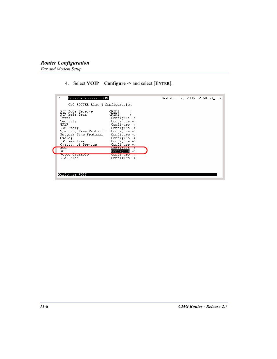 Carrier Access CMG Router User Manual | Page 234 / 296