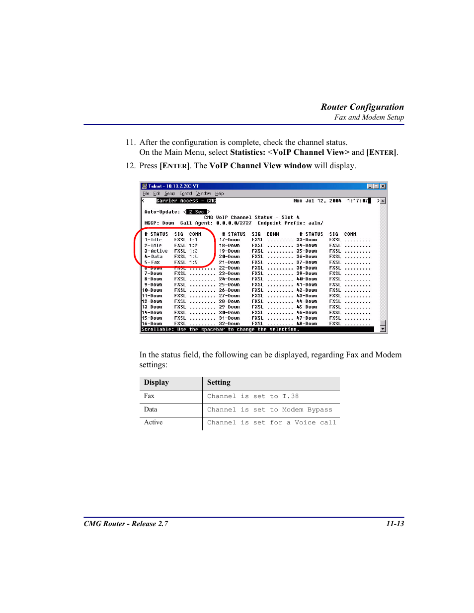 Carrier Access CMG Router User Manual | Page 239 / 296