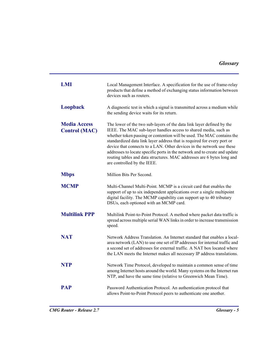 Carrier Access CMG Router User Manual | Page 283 / 296