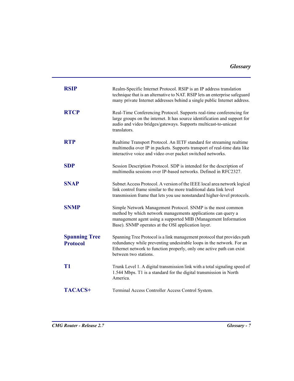 Carrier Access CMG Router User Manual | Page 285 / 296
