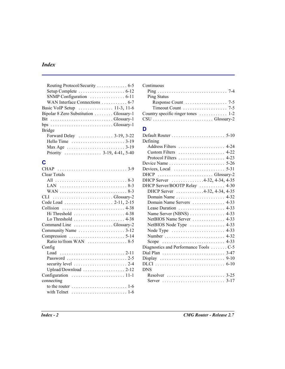 Carrier Access CMG Router User Manual | Page 288 / 296