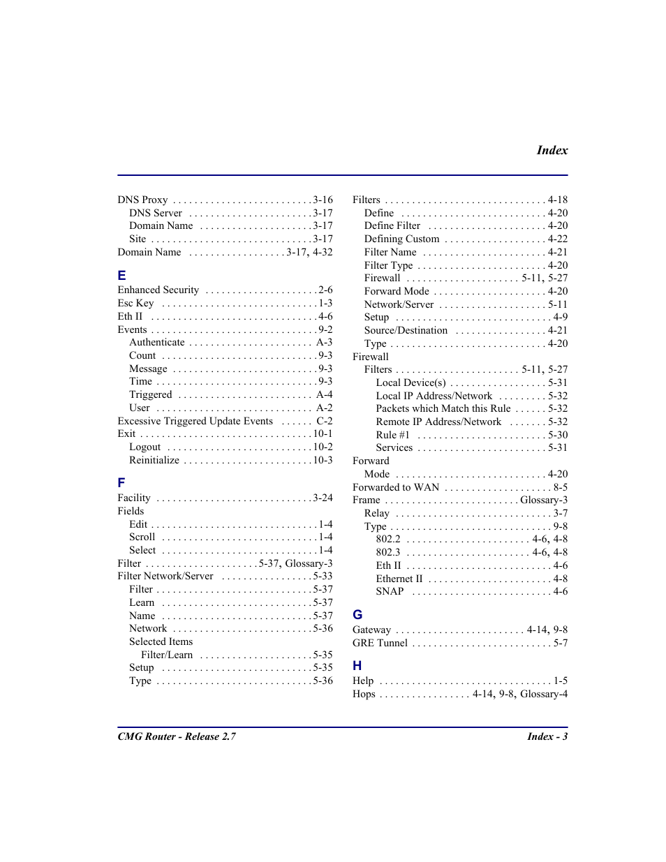 Carrier Access CMG Router User Manual | Page 289 / 296