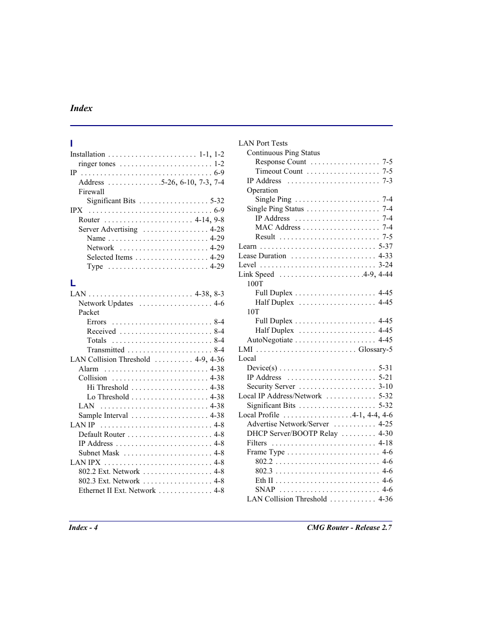 Carrier Access CMG Router User Manual | Page 290 / 296