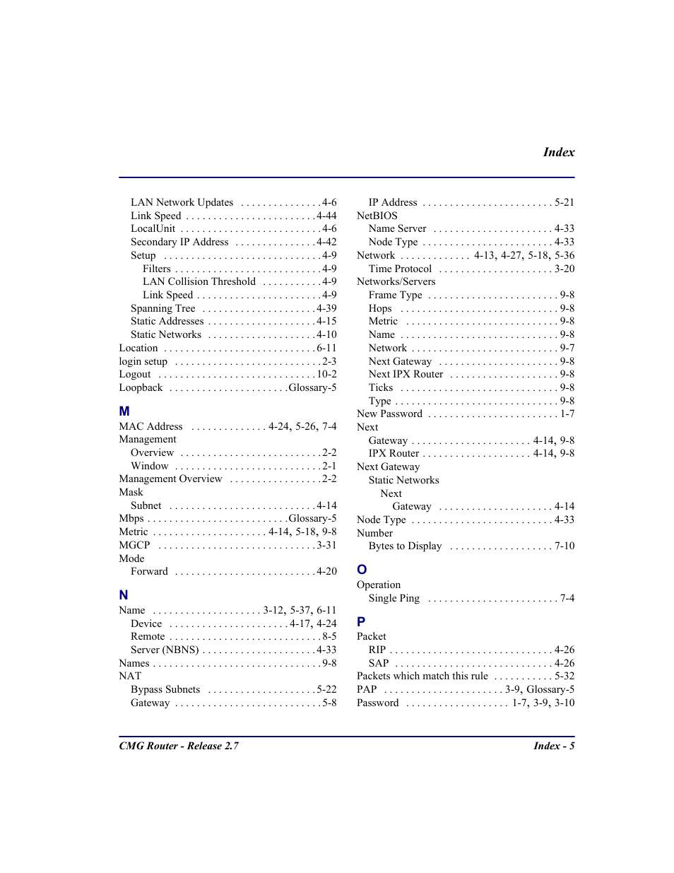 Carrier Access CMG Router User Manual | Page 291 / 296