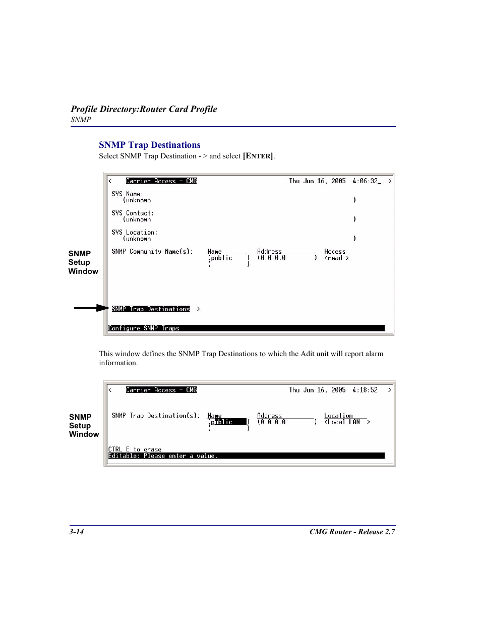 Carrier Access CMG Router User Manual | Page 52 / 296