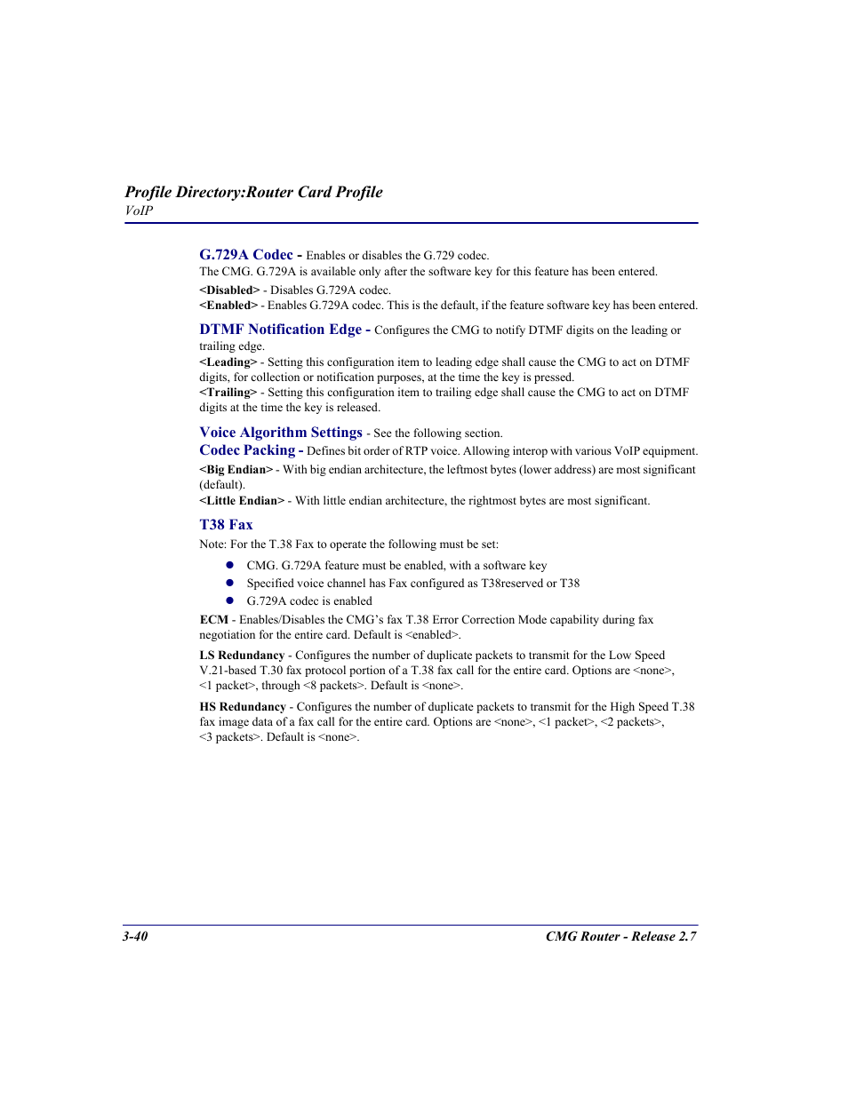 Carrier Access CMG Router User Manual | Page 78 / 296