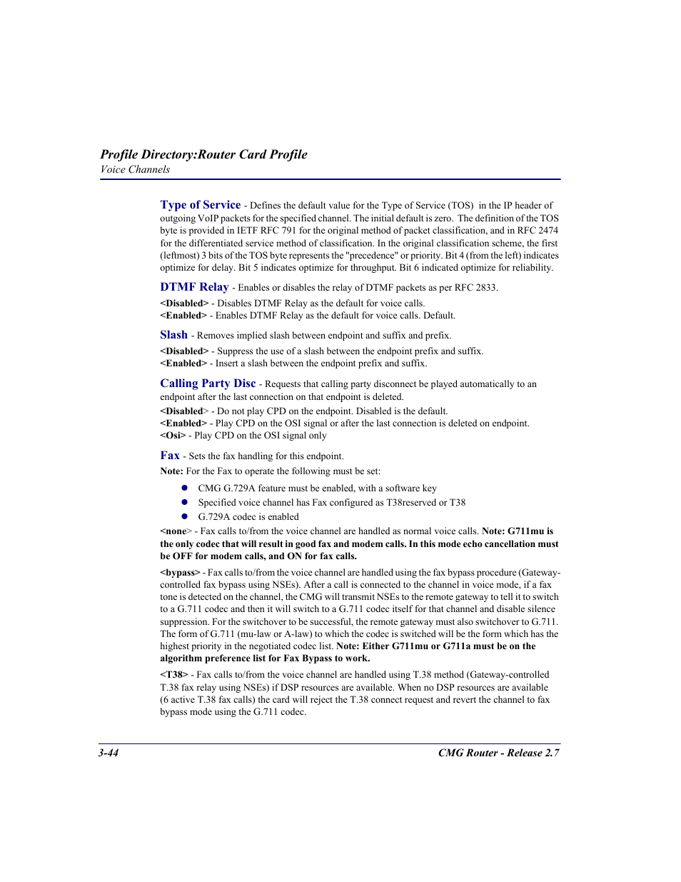 Carrier Access CMG Router User Manual | Page 82 / 296