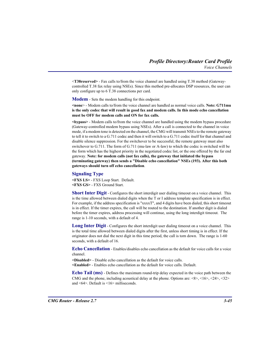 Carrier Access CMG Router User Manual | Page 83 / 296